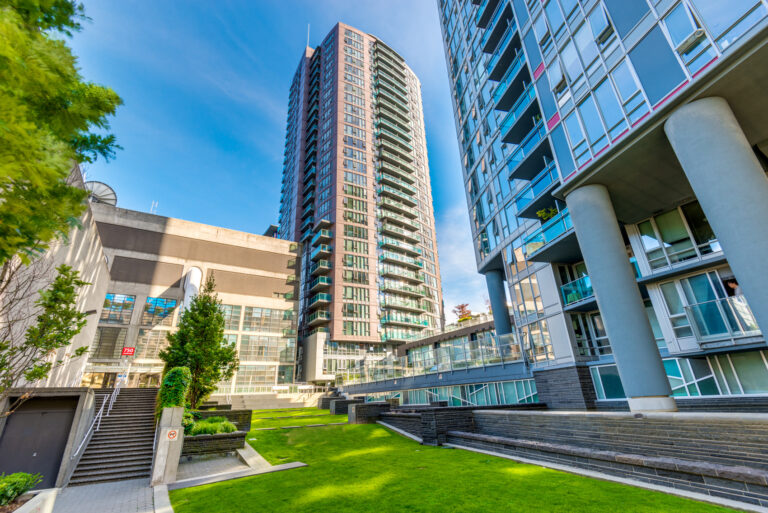 Condominium tower in Vancouver protected by fire sprinkler systems